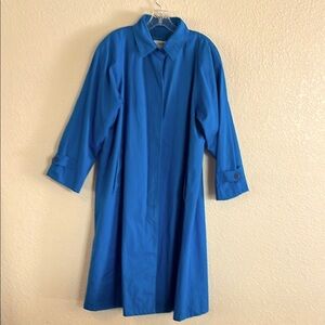 Cambridge Maxi Length Blue Trench Coat Size 16